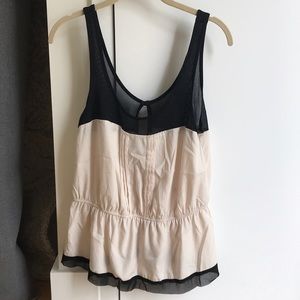 Cinched sleeveless top
